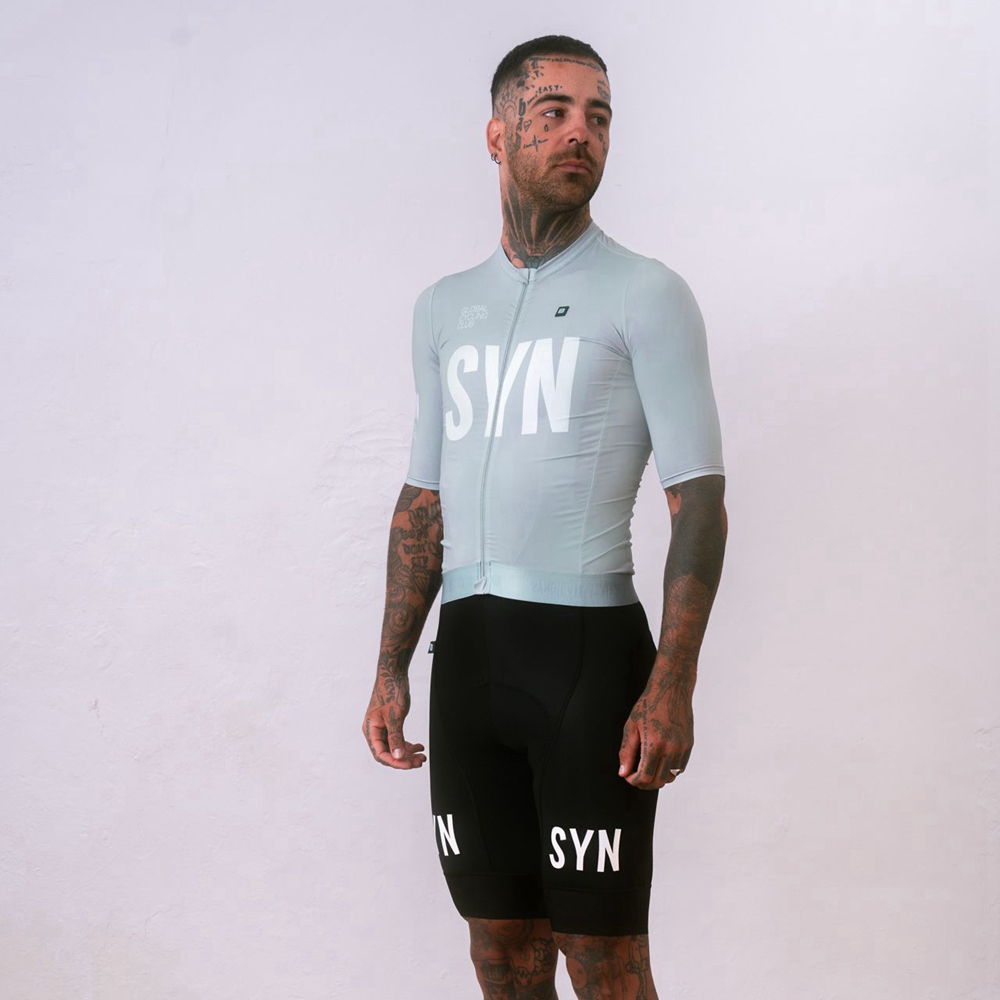 Cycling Gear Brands - Серебристо-серый велосипедный трикотаж с короткими рукавами